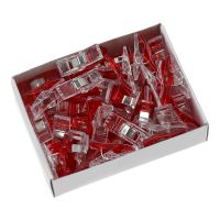 Fixačné kolíky / svorky na látky 27 x 10 mm 50 ks, červené