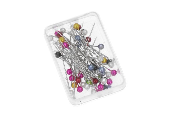 Špendlíky s perleťovými hlavičkami 0,60 x 38 mm 50 ks