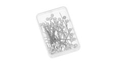 Špendlíky s perleťovými hlavičkami 0,60 x 38 mm 50 ks bielej