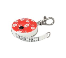 PICCO DECOR FLORA RED krajčírsky meter zvinovací, obojstranný, 150 cm - červený