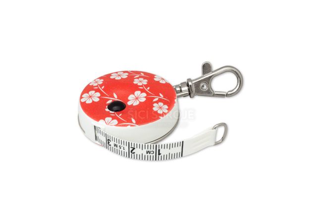 PICCO DECOR FLORA RED krajčírsky meter zvinovací, obojstranný, 150 cm - červený