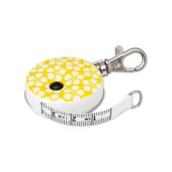 PICCO DECOR FLORA YELLOW krajčírsky meter zvinovací, obojstranný, 150 cm - žltý