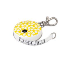 PICCO DECOR FLORA YELLOW krajčírsky meter zvinovací, obojstranný, 150 cm - žltý