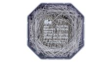 Špendlíky, 0,50 x 30 mm, strieborné farby, 50 g, plastová krabička