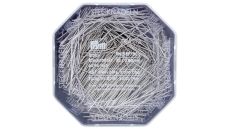 Špendlíky, 0,60 x 30 mm, strieborné farby, 50 g, plastová krabička