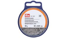 Špendlíky, 0,60 x 30 mm, strieborné farby, 25 g, krabička s pútkom