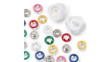 Sada stláčacích gombíkov Jersey, Prym Love, 8 mm, 60 ks, rôzne farby