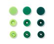 Plastové patentky "Color Snaps" okrúhle, Prym Love, 12,4 mm, 30 ks, zelené