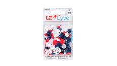 Plastové patentky "Color Snaps" okrúhle, Prym Love, 12,4 mm, 30 ks, západ slnka