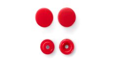 Plastové patentky "Color Snaps" okrúhle, 12,4 mm, 30 ks, červené