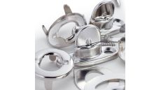 Otočné uzávery - otočky, 33 mm, strieborné farby, 4 ks