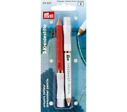 Krajčírska krieda v ceruzke so štetčekom, biela a červená