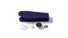 Džínsové gombíky + narážač, vzor americká hviezda, 17 mm, 8 ks, starožitná mosadz