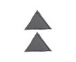 Nášivka trojuholníky, malé, nažehľovacie, šedá