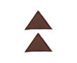 Nášivka trojuholníky, malé, nažehľovacie, hnedá