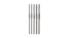 Háčkovacie ihlice na vlnu, 14 cm, 2,50-5,00 mm, striebornosivé