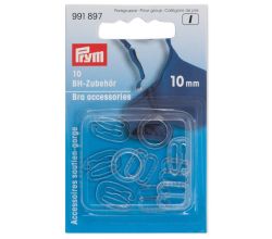 Doplnky k podprsenke, 10 mm, priehľadné, 10 ks