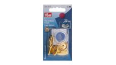 Poťahovacie gombíky + narážač, 23 mm, 4 ks, zlaté farby