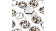 Stláčacie gombíky Jersey, 12 mm, 6 ks, perleťová čiapočka