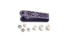 Stláčacie gombíky + narážač Jersey, našitý vzhľad, 12 mm, 7 ks, čierne