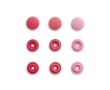 Plastové patentky "Color Snaps Mini", Prym Love, 9 mm, 36 ks, v odtieňoch ružovej