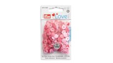Plastové patentky "Color Snaps Mini", Prym Love, 9 mm, 36 ks, v odtieňoch ružovej