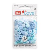 Plastové patentky "Color Snaps Mini", Prym Love, 9 mm, 36 ks, v odtieňoch svetlo modrej