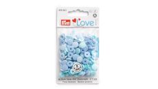 Plastové patentky "Color Snaps Mini", Prym Love, 9 mm, 36 ks, v odtieňoch svetlo modrej