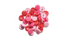 Plastové patentky "Color Snaps Mini", našitý vzhľad, Prym Love, 9 mm, 36 ks, v odtieňoch svetlo ružovej