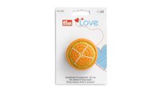 Háčkovaný ihelníček a závažie 2v1, Prym Love, 6 cm, "Pomaranč"