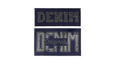 Nášivka štítok Denim/Originals, nažehľovacia, modrá