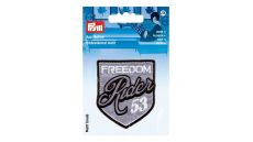 Nášivka štítok Freedom Rider 53, nažehľovacia, šedá/čierna/biela