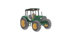 Nášivka traktor, nažehľovacia, zelená