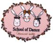 Nášivka škola tanca, balet, samolepiaca/nažehľovacia, biela/ružová