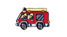 Nášivka hasičské auto, nažehľovacie, červená