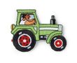 Nášivka traktor s vodičom, nažehľovacia, zelená