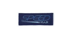 Nášivka džínsový štítok Speed Wear, obdĺžnik, nažehľovací, tmavo modrá