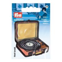 Nášivka retro gramofón, nažehľovacia, čierna/viacfarebná
