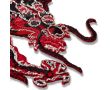 Nášivka ázijský drak, nažehľovacia, červená/čierna