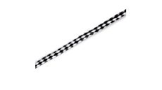 Šnúrka parky, 4 mm, 150 cm, čierna/biela