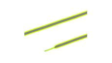 Ploché šnúrky reflexné, 8 mm, 120 cm, žlté/strieborné