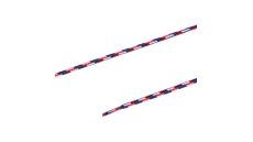Okrúhle šnúrky outdoorové, 5 mm, 120 cm, modré/červené/biele