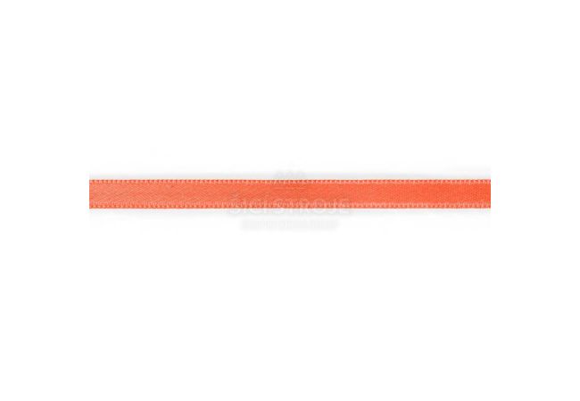 Saténová stuha, 4 m x 6 mm, neónovo oranžová