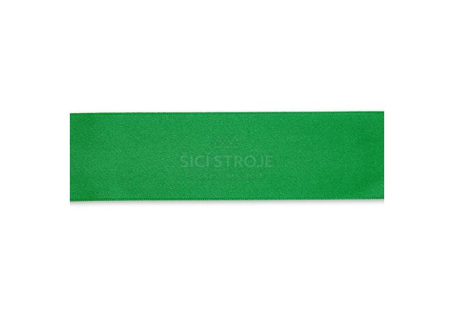 Saténová stuha, 3 m x 38 mm, trávovo zelená