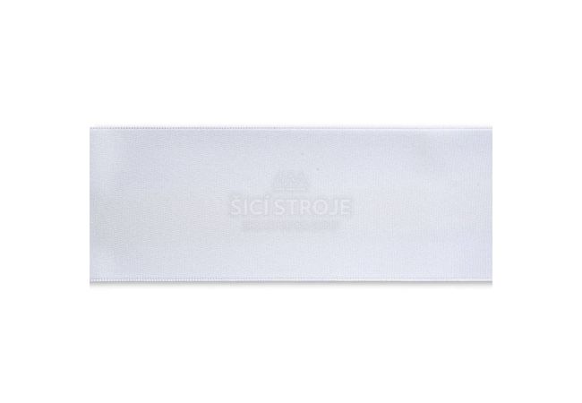Saténová stuha, 3 m x 50 mm, biela