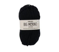 Priadza Drops Big Merino Uni Colour, 50 g - čierna