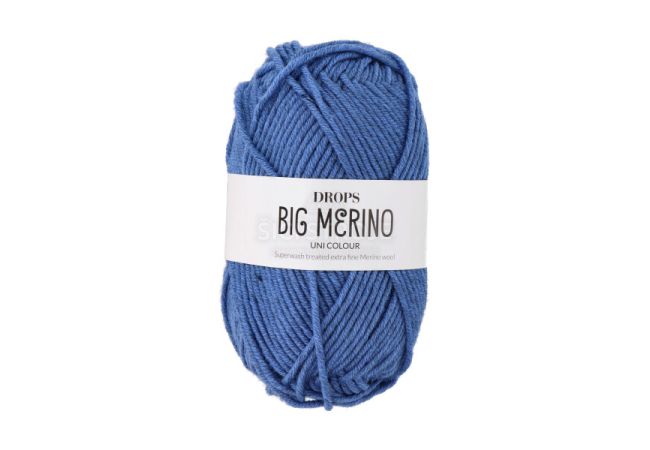 Priadza Drops Big Merino Uni Colour, 50 g - džínsová