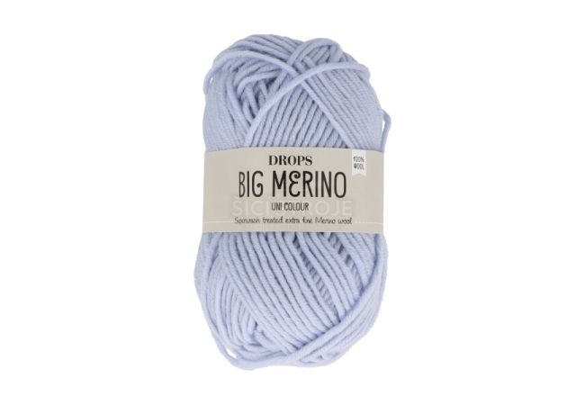 Priadza Drops Big Merino Uni Colour, 50 g - oceľmodrá