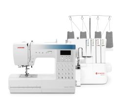 Šijací stroj Janome Sewist 780DC + overlock Singer S14-78