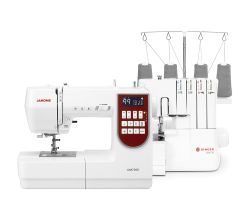 Šijací stroj Janome DM7200 + overlock Singer S14-78